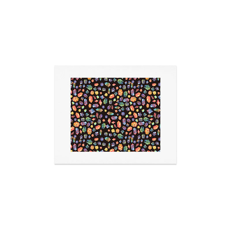 Pattern - watercolor gems Art Print Gallery Image 1