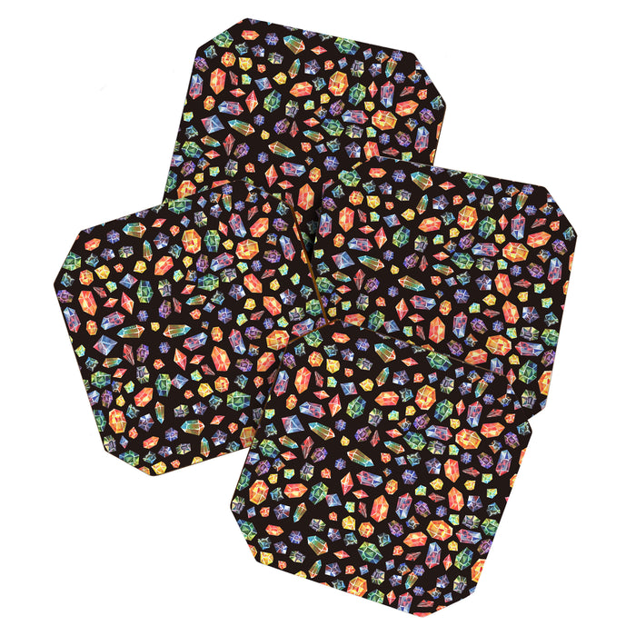 Pattern - watercolor gems Coaster Gallery Image 1