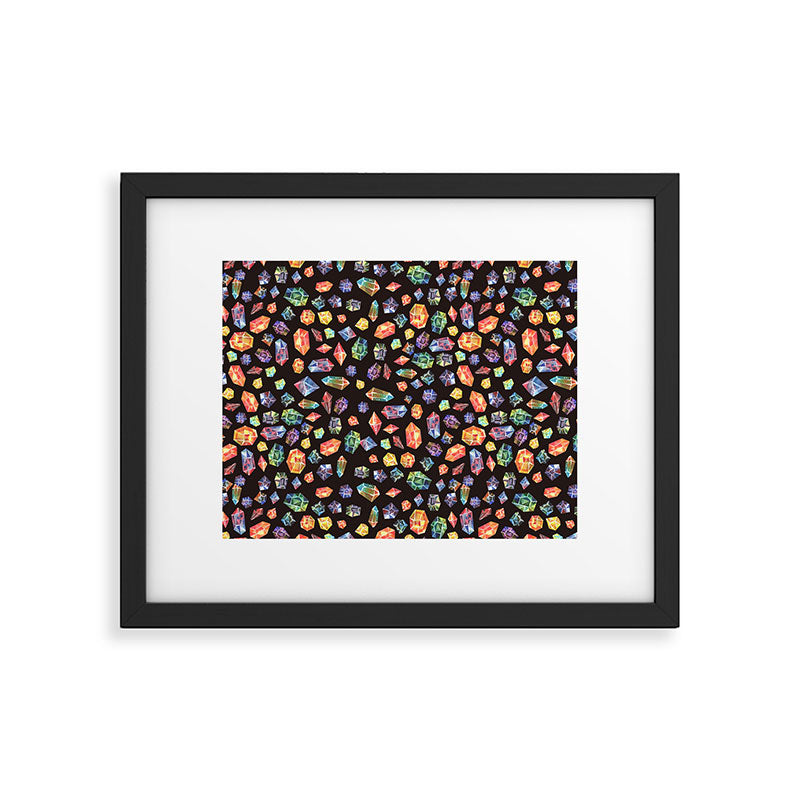 Pattern - watercolor gems Framed Art Print Gallery Image 5