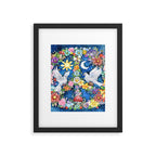Watercolor Floral PEACE Sign illustration Framed Art Print Gallery Image 6