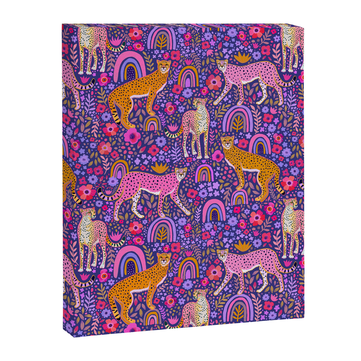 Cheetah in a Rainbow Garden Canvas Print Gallery Image 8