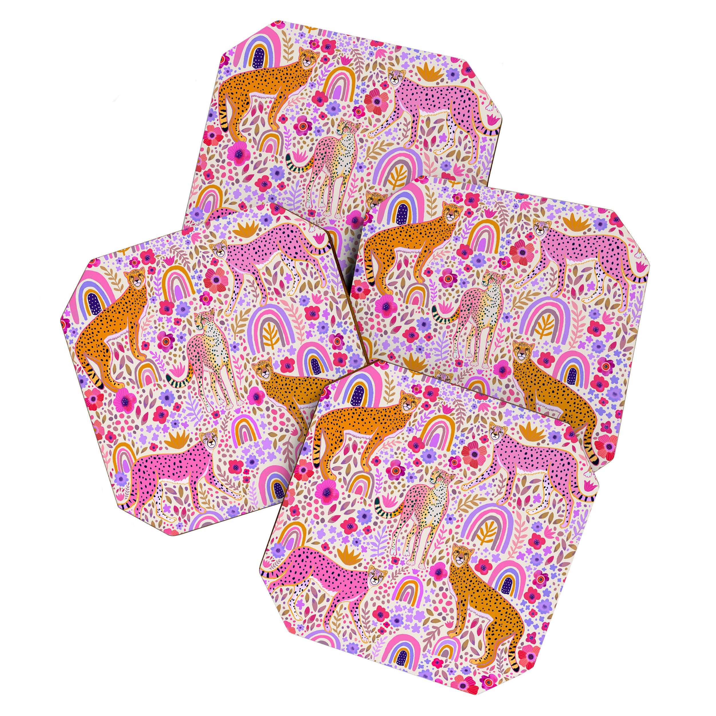 Cheetahs in a Rainbow Garden Lt. Coaster Gallery Image 1