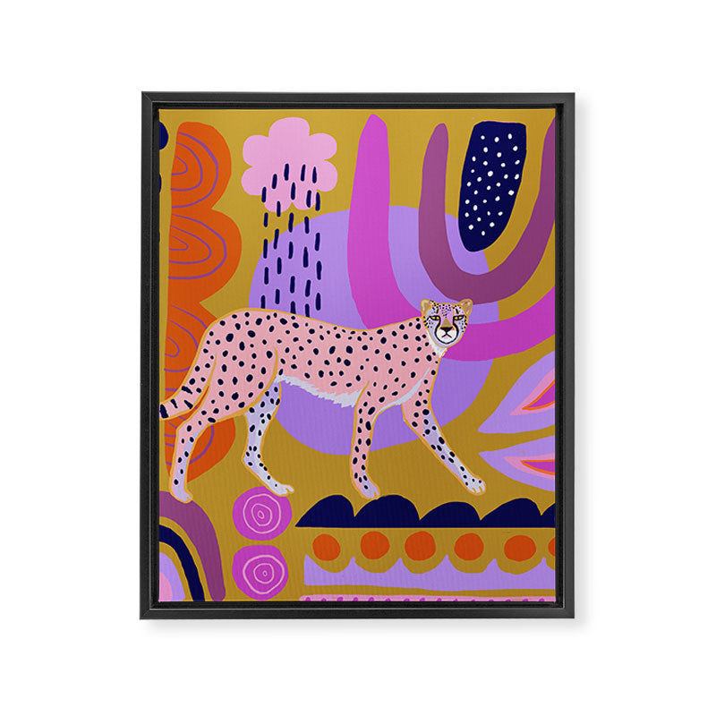 Modern Cheetah Framed Canvas Print Gallery Image 8