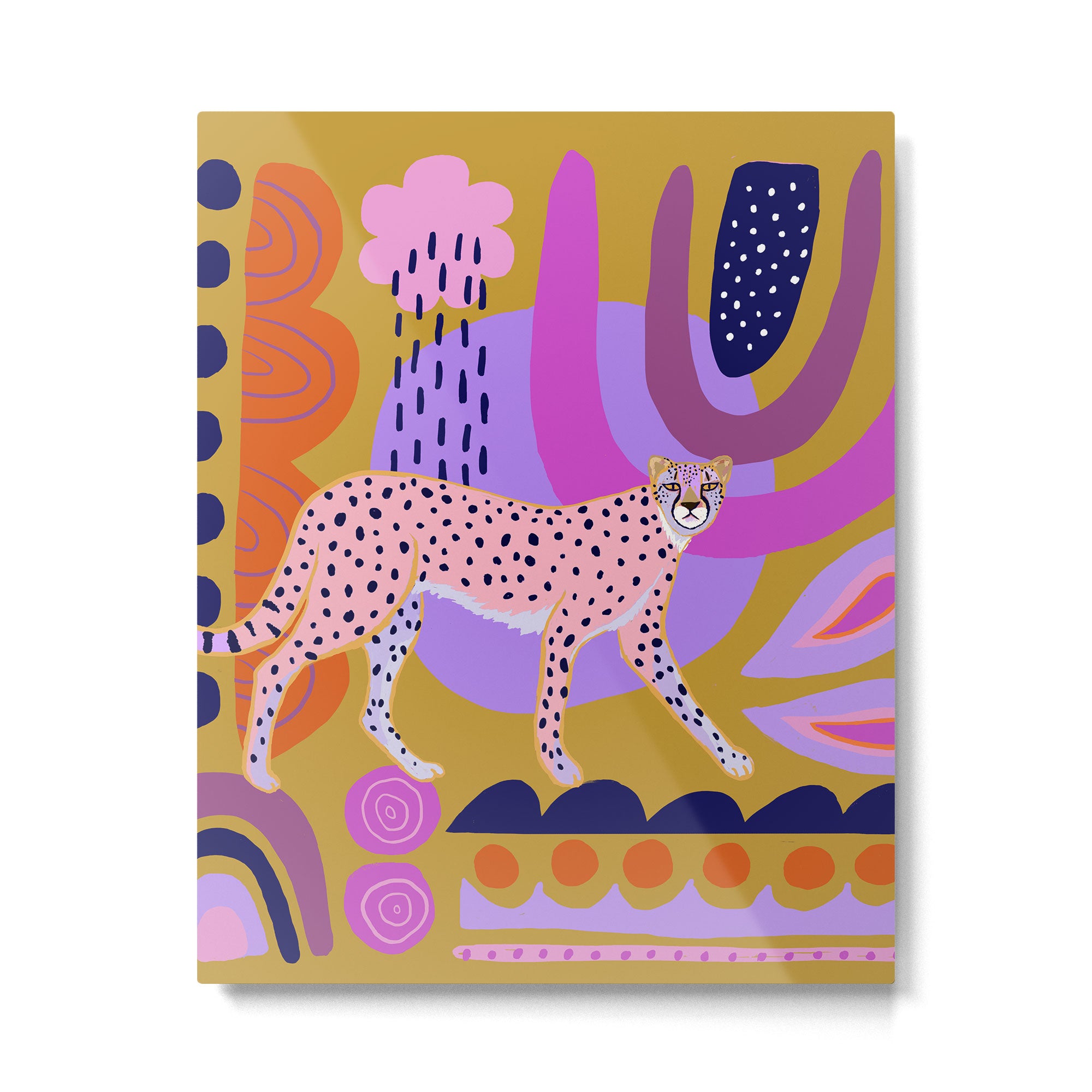 Modern Cheetah Metal Print Gallery Image 6