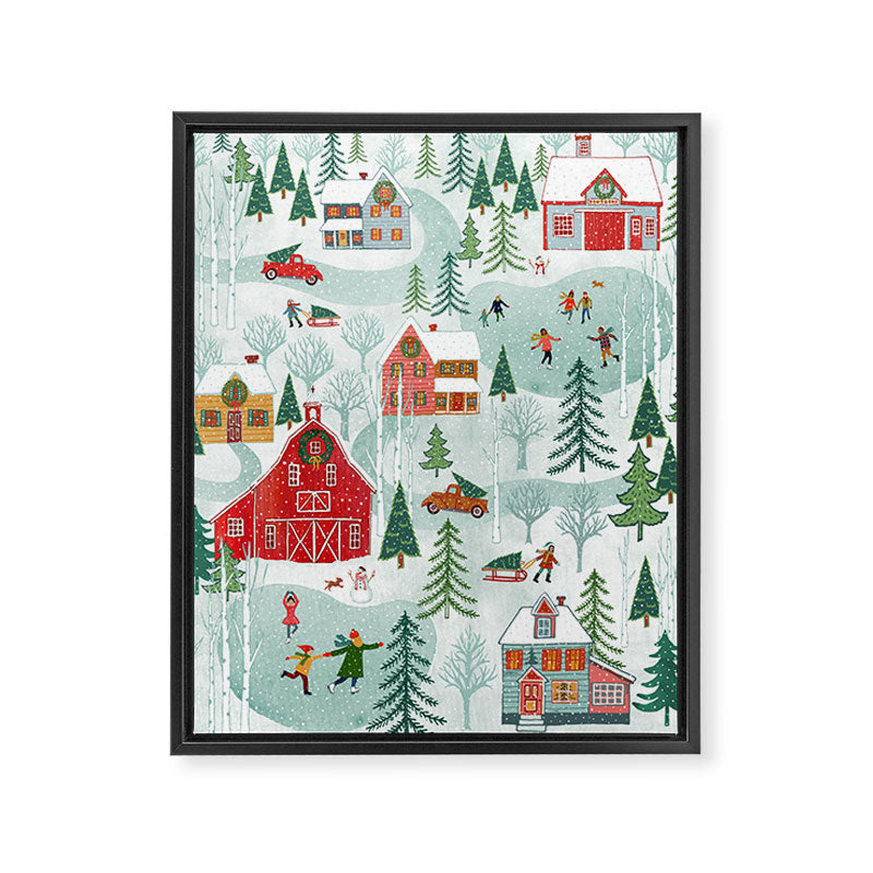 New England Christmas Framed Canvas Print Gallery Image 6