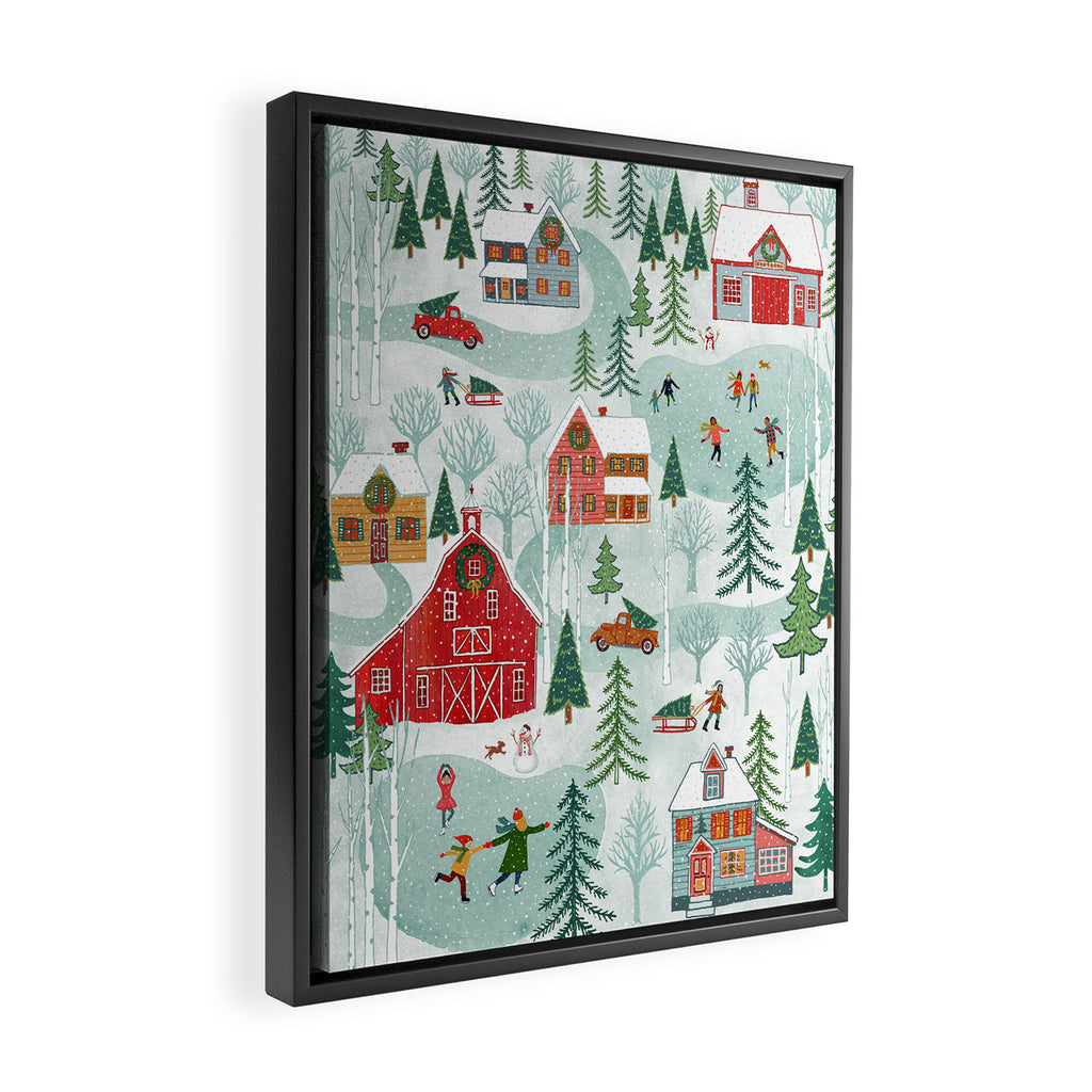 New England Christmas Framed Canvas Print Gallery Image 2