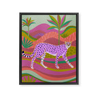 Pink Cheetah Framed Canvas Print Gallery Image 6