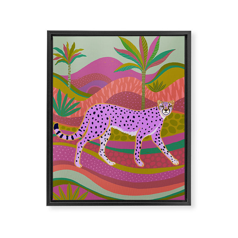Pink Cheetah Framed Canvas Print Gallery Image 6