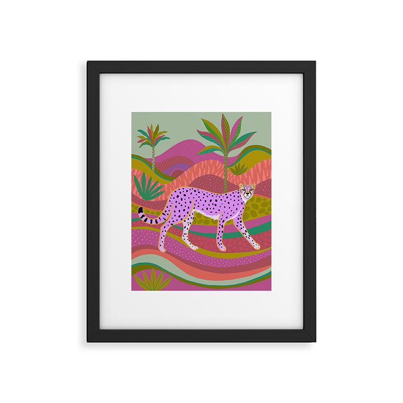 Pink Cheetah Framed Art Print Gallery Image 5