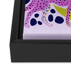 Two Pink Cheetahs Framed Canvas Print Gallery Image 3