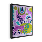 Two Pink Cheetahs Framed Canvas Print Gallery Image 2