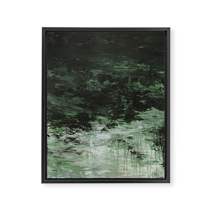 Twombly Green Water 1988 Framed Canvas Print Gallery Image 1