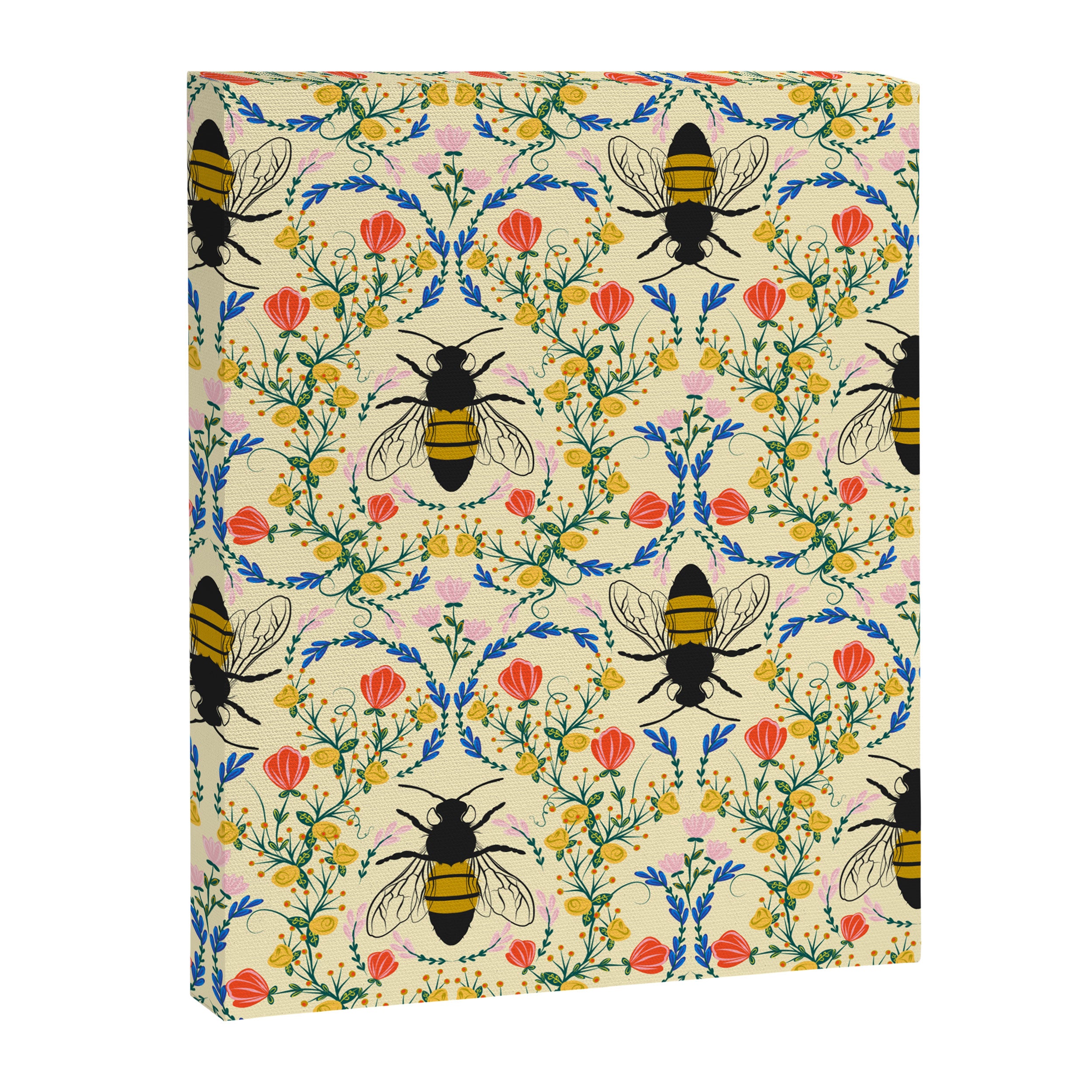 Bee Garden - Cream Canvas Print Gallery Image 8