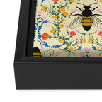 Bee Garden - Cream Framed Canvas Print Gallery Image 3