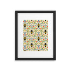Bee Garden - Cream Framed Art Print Gallery Image 6