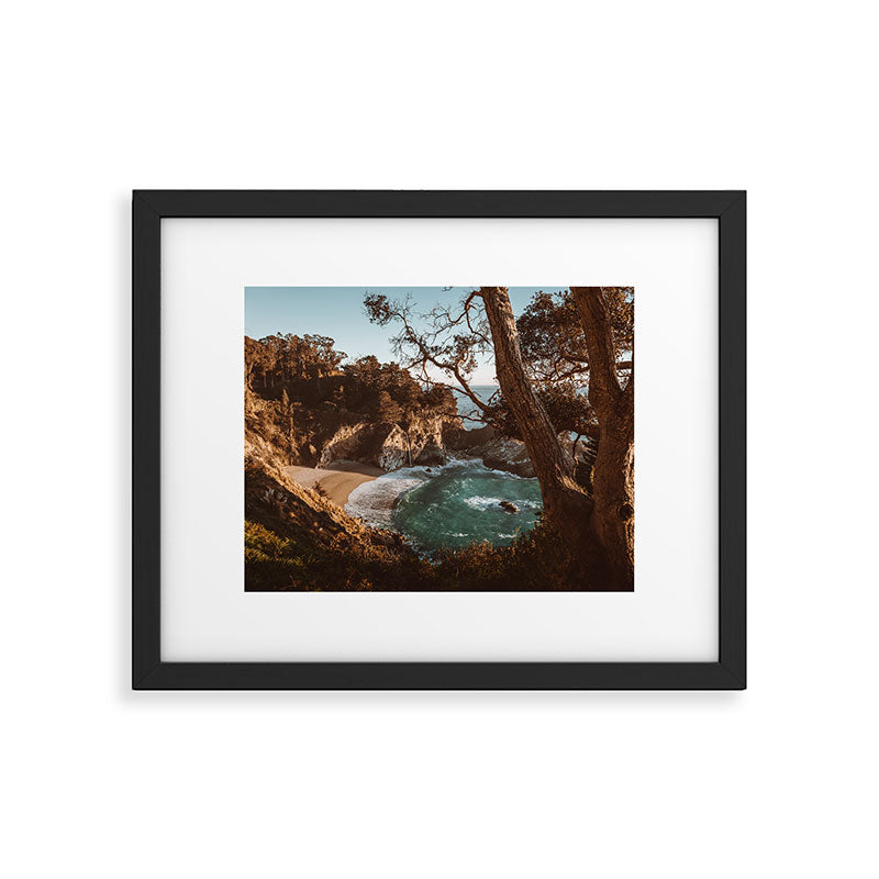 Big Sur Sunset at McWay Falls Framed Art Print Gallery Image 5