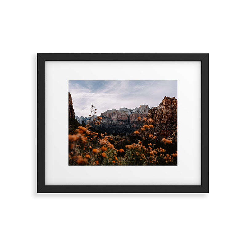 Zion Canyon through the Flora Framed Art Print Gallery Image 5