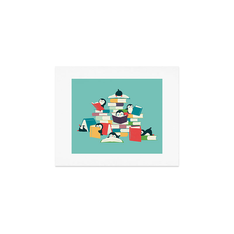 Reading Penguins Art Print Gallery Image 1