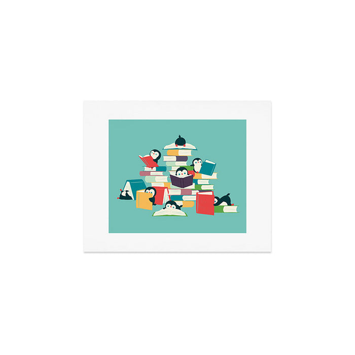Reading Penguins Art Print Gallery Image 1