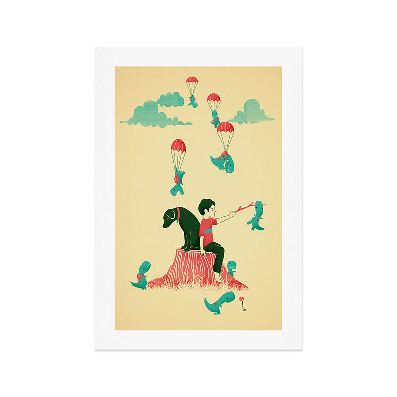 Tiny T-Rex Invasion Art Print Gallery Image 1
