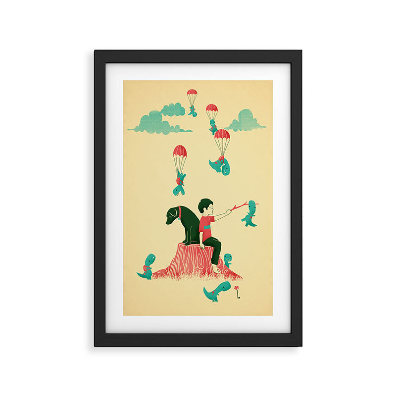 Tiny T-Rex Invasion Framed Art Print Gallery Image 2