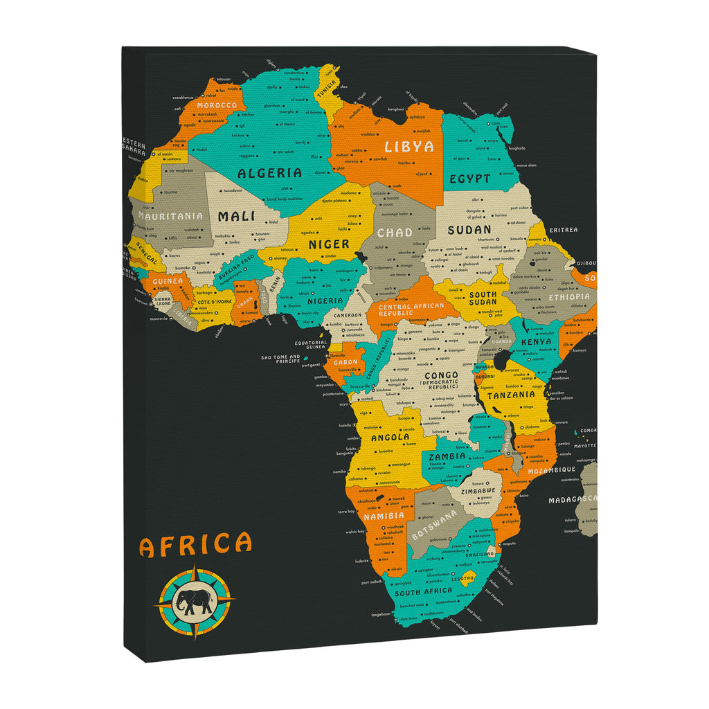 AFRICA MAP Canvas Print Gallery Image 6