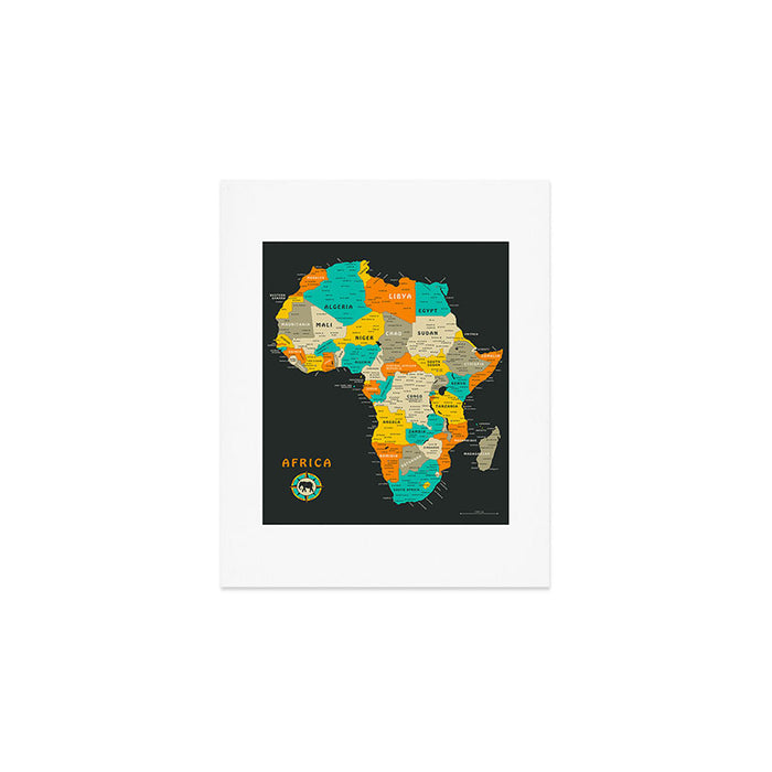AFRICA MAP Art Print Gallery Image 1