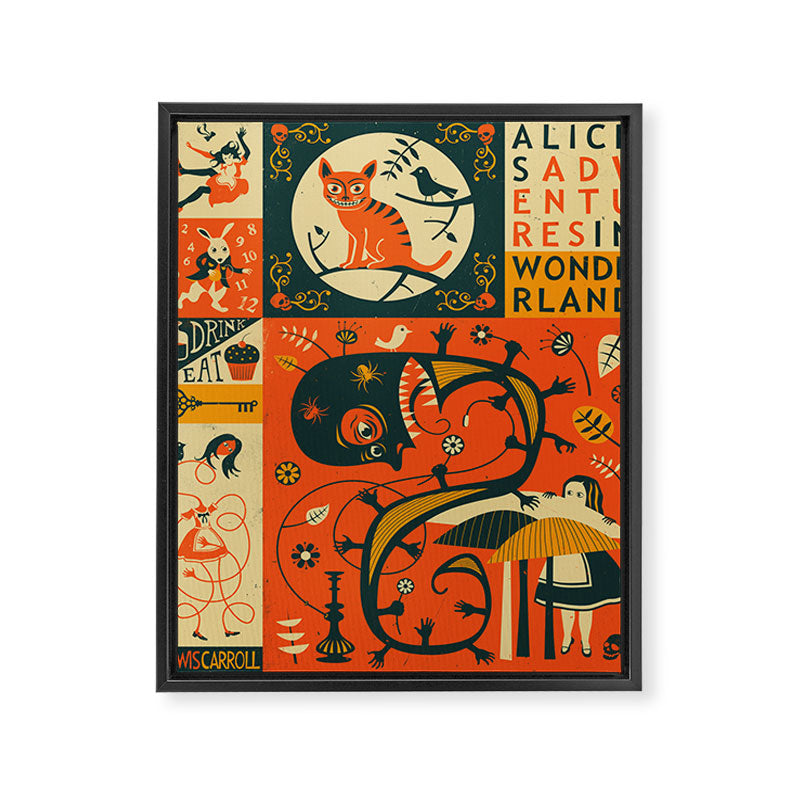 ALICE'S ADVENTURES IN WONDERLAND Framed Canvas Print Gallery Image 6