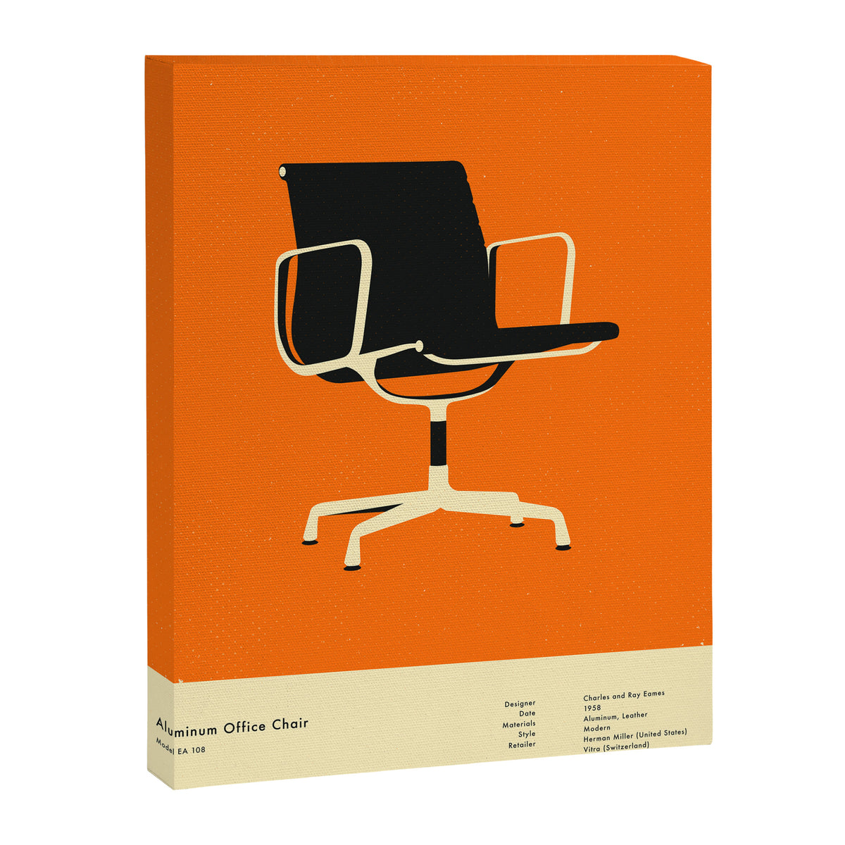 Aluminum Office Chair (1958) Canvas Print Gallery Image 6