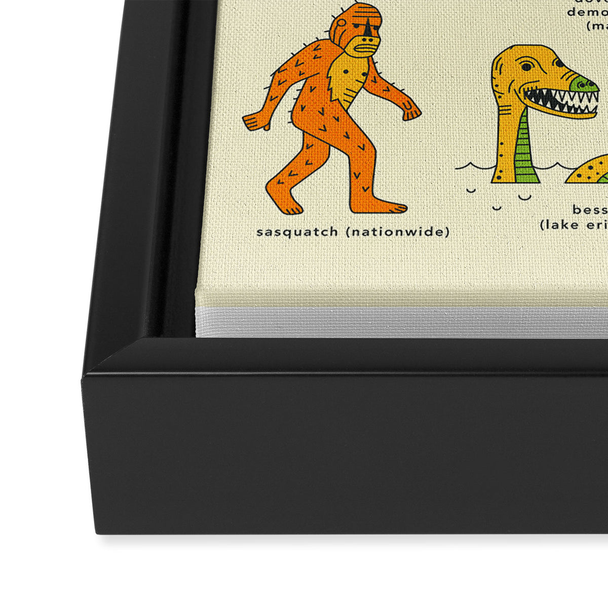 AMERICAN CRYPTIDS Framed Canvas Print Gallery Image 3