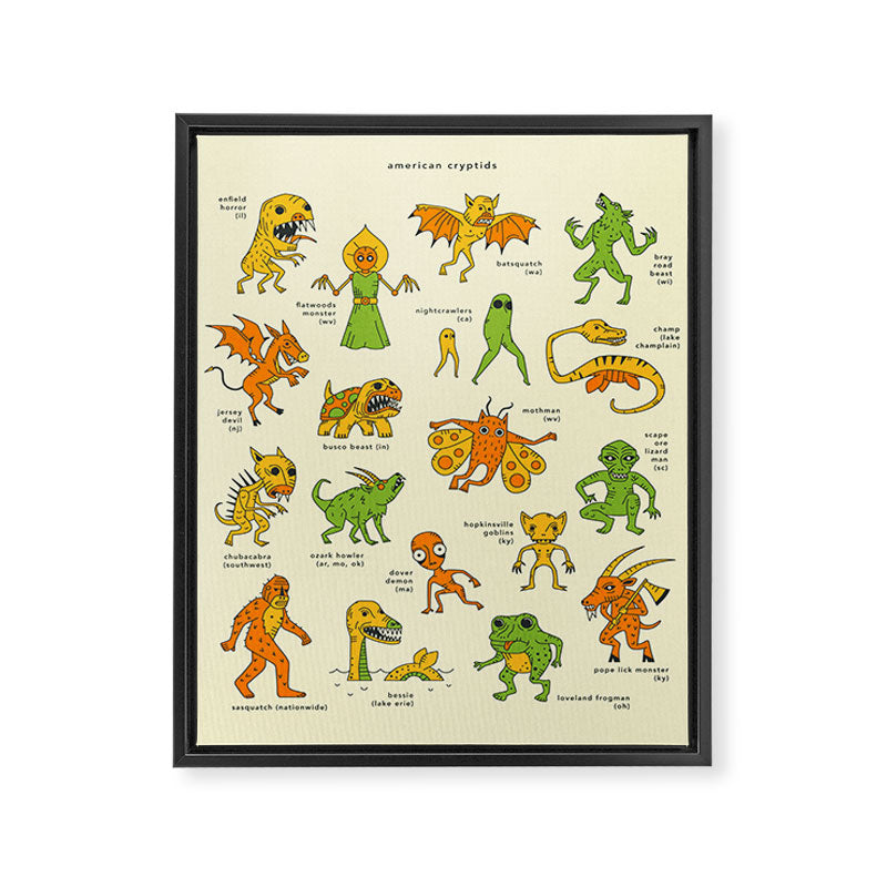 AMERICAN CRYPTIDS Framed Canvas Print Gallery Image 6