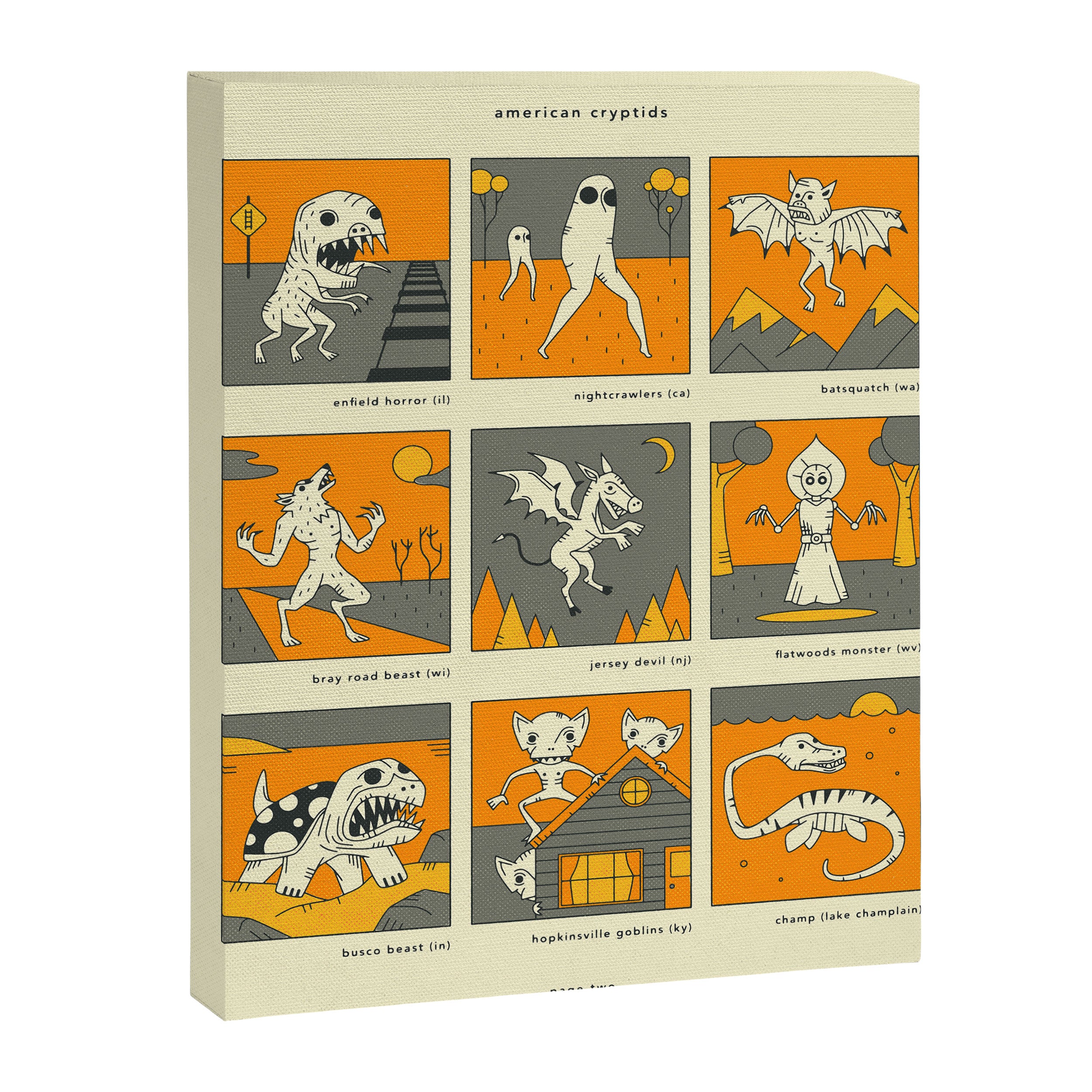 AMERICAN CRYPTIDS (page two) Canvas Print Gallery Image 6