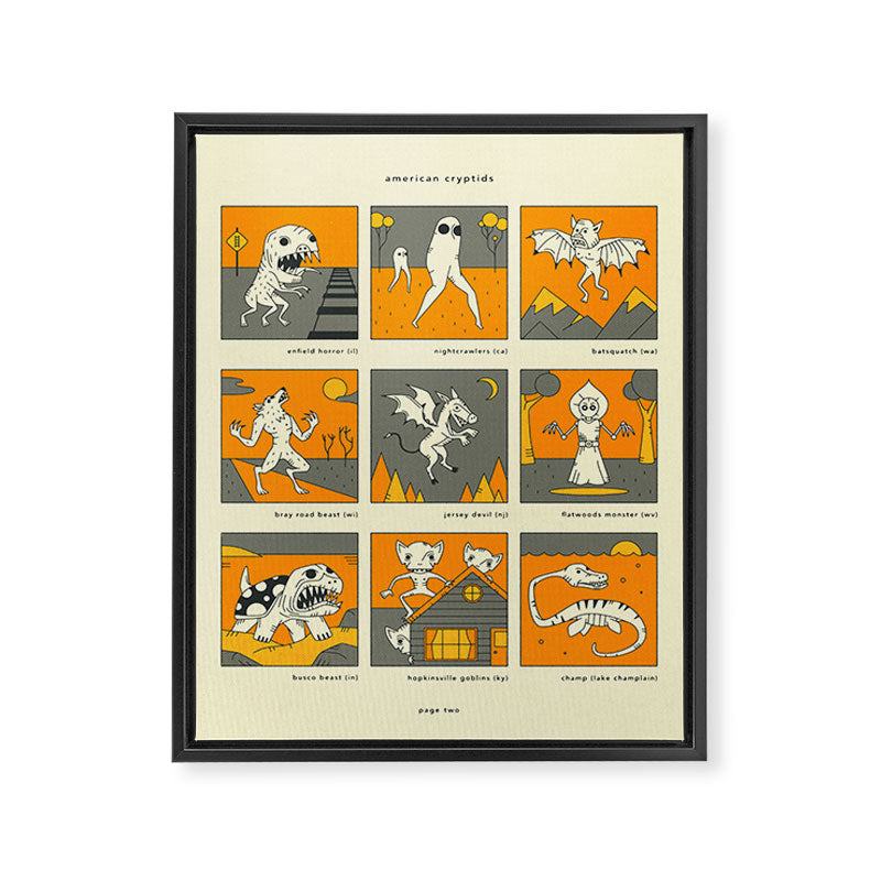 AMERICAN CRYPTIDS (page two) Framed Canvas Print Gallery Image 6