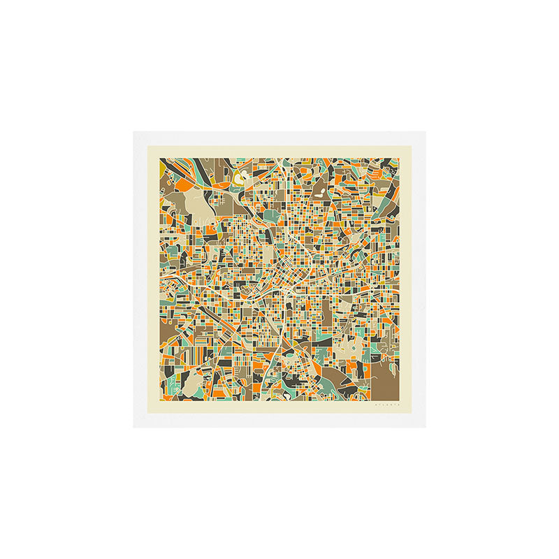 ATLANTA MAP Art Print Gallery Image 1