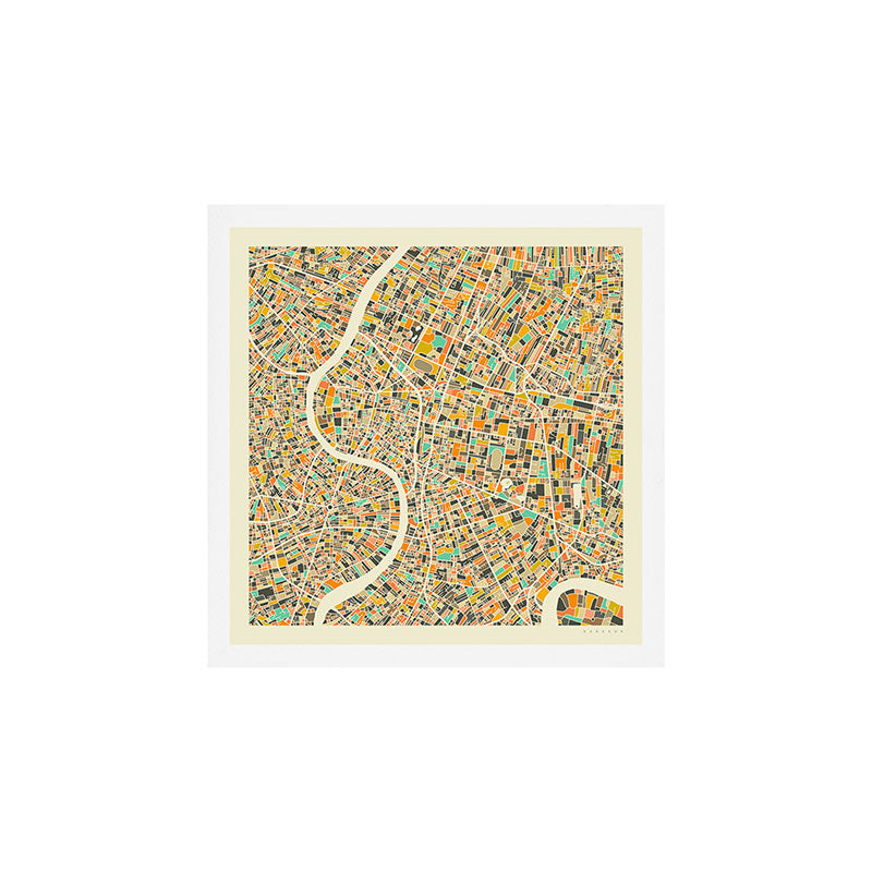 BANGKOK MAP Art Print Gallery Image 1