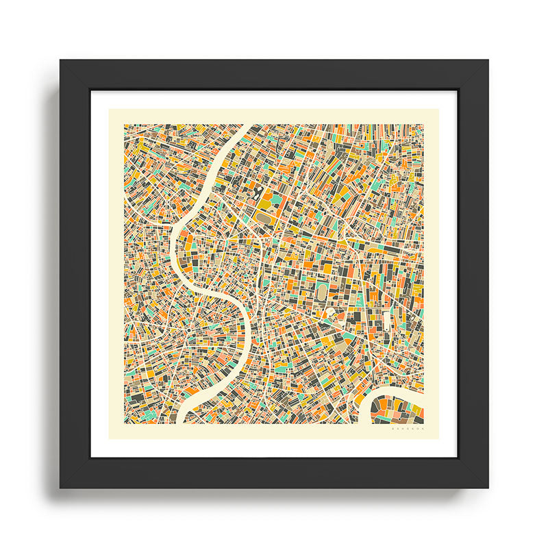 BANGKOK MAP Framed Art Print Gallery Image 1