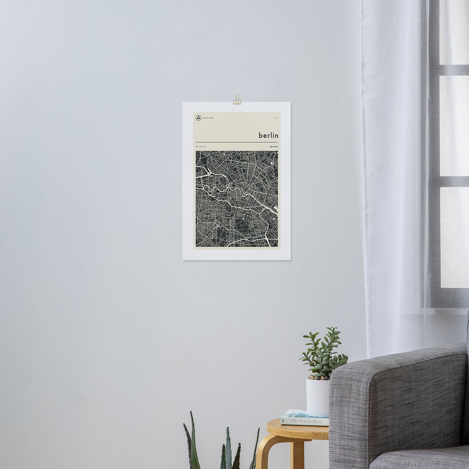 BERLIN MAP Art Print Gallery Image 3