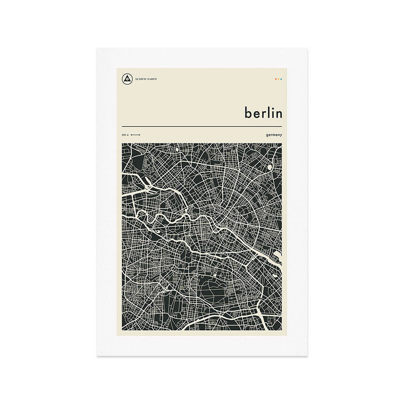 BERLIN MAP Art Print Gallery Image 1