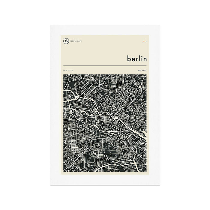 BERLIN MAP Art Print Gallery Image 1