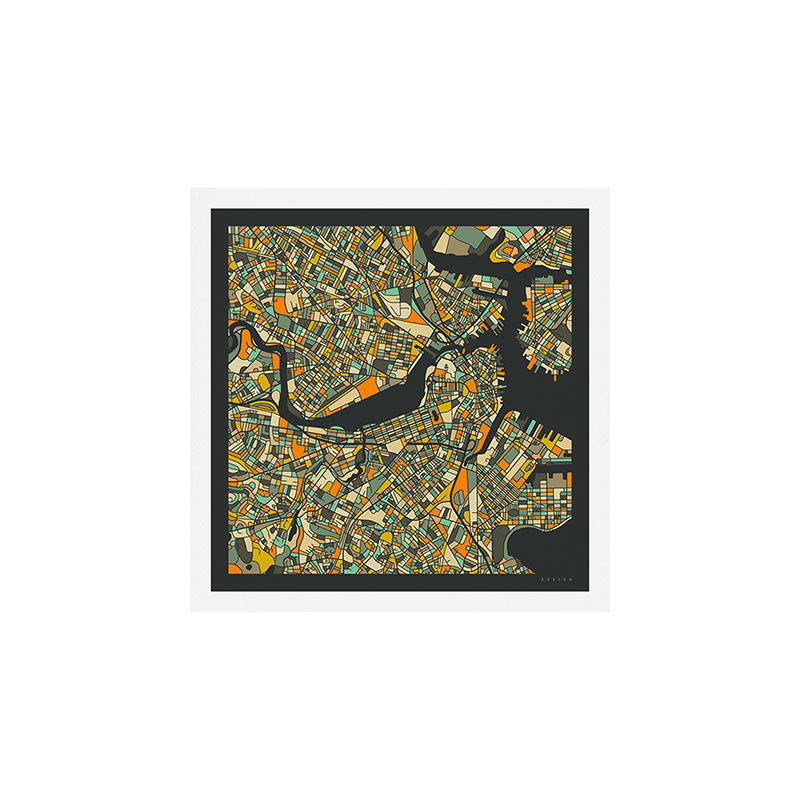 BOSTON MAP Art Print Gallery Image 1