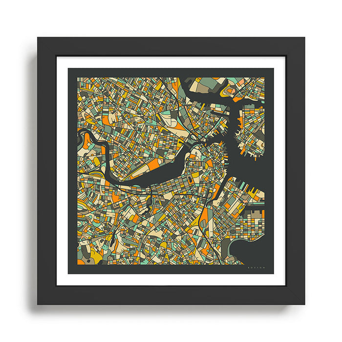 BOSTON MAP Framed Art Print Gallery Image 1