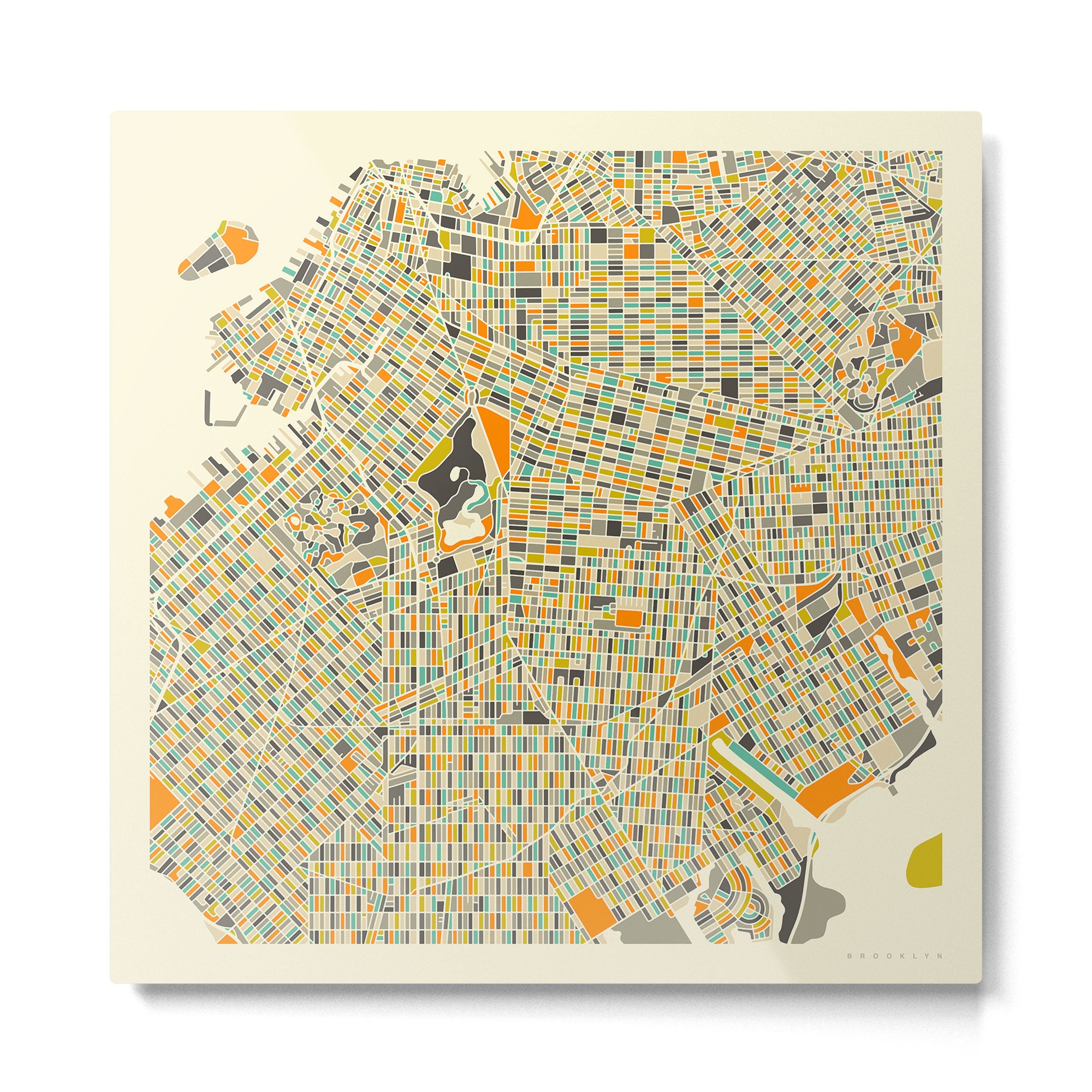 Brooklyn Map Metal Print Gallery Image 2