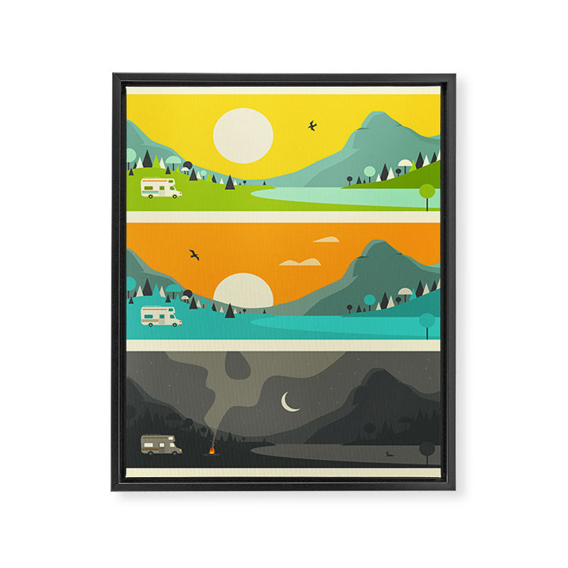 CAMPFIRE 1 Framed Canvas Print Gallery Image 6