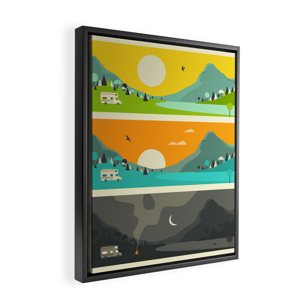 CAMPFIRE 1 Framed Canvas Print Gallery Image 2