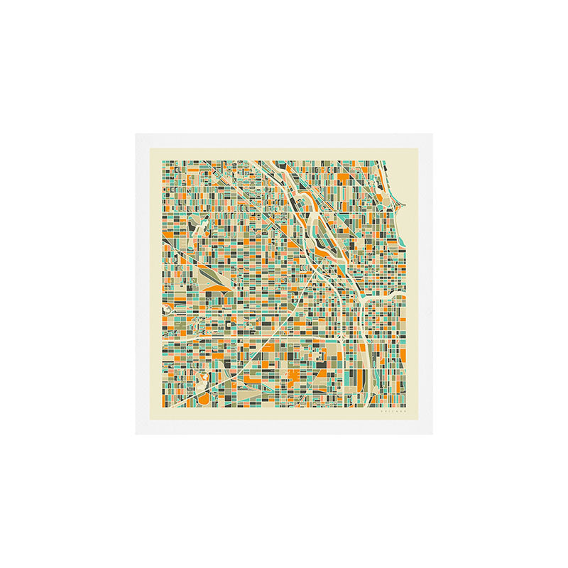 Chicago Map Art Print Gallery Image 1