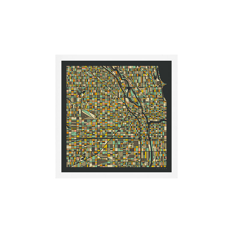 CHICAGO MAP Art Print Gallery Image 1