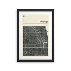 CHICAGO MAP Framed Art Print Gallery Image 2