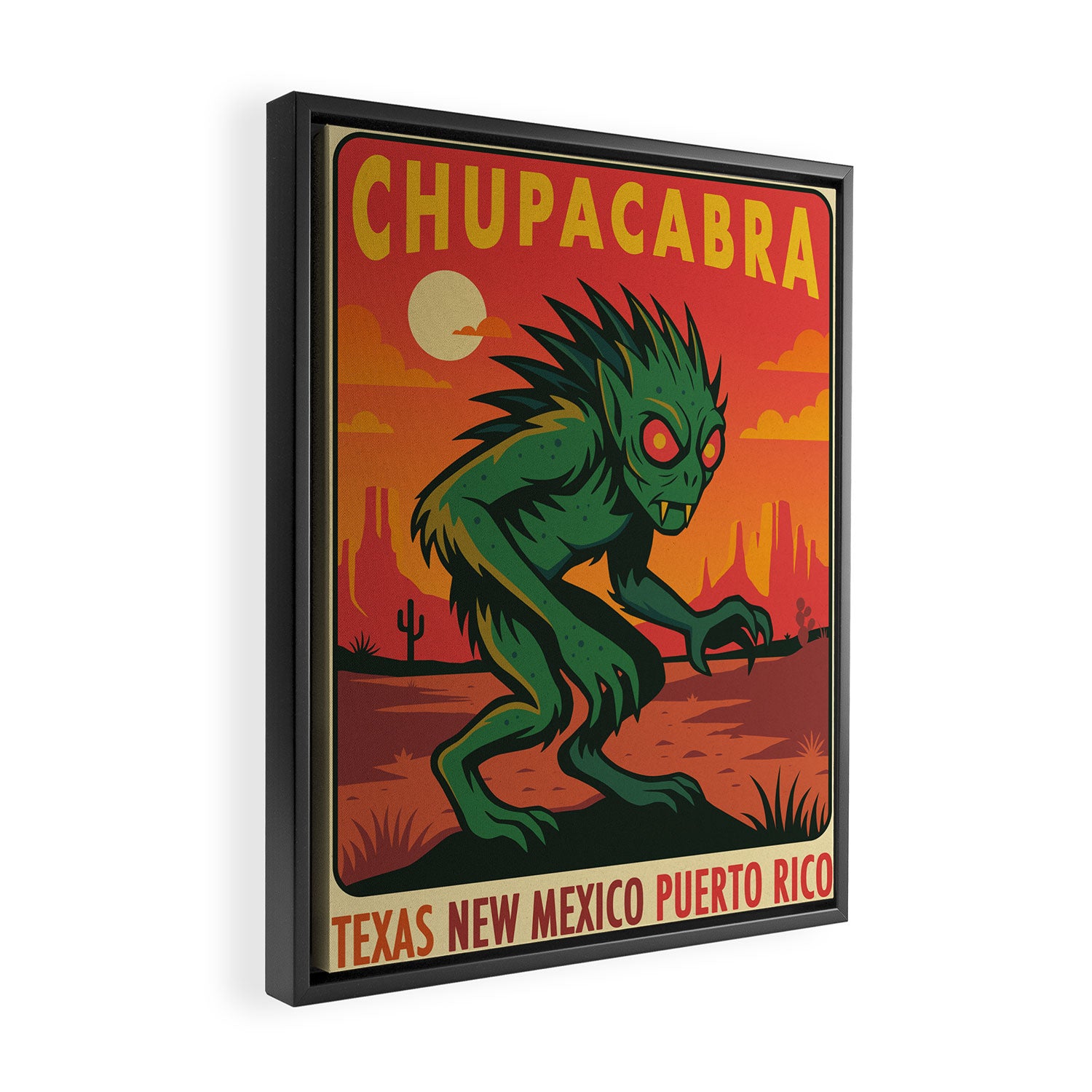 Chupacabra Framed Canvas Print Gallery Image 2