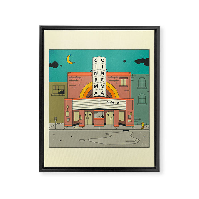 CINEMA Framed Canvas Print Gallery Image 1