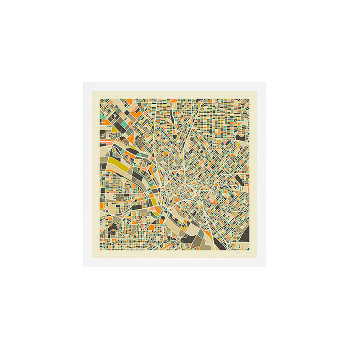 Dallas Map Art Print Gallery Image 1